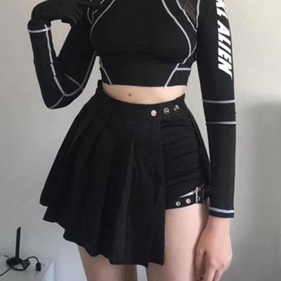 Black mini skirt with shorts