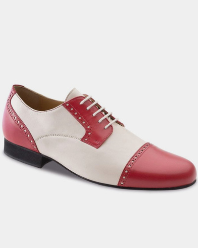 New Red white Cape toe handmade Wedding Lace up Shoes