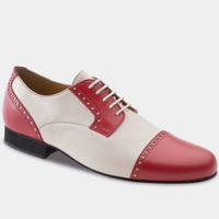 New Red white Cape toe handmade Wedding Lace up Shoes - Thumbnail 4