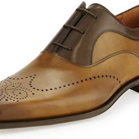 Latest Stylish Handmade Brogue Brown Wing Tip Oxford Formal Shoes In Genuine Leather - Thumbnail 1