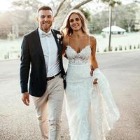 Mermaid Spaghetti Straps Wedding Dresses Lace Bridal Dress - Thumbnail 1