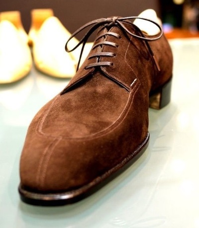 Formal Handmade Best Brownish Suede Split Toe Design Mens Shoes