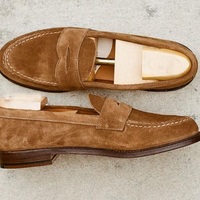 New Penny Loafer Slips On Moccasin Brown Suede Formal Dress Outfit Shoes - Thumbnail 4
