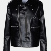 New Style Mens Gentelman Looks Black Studded Leather Biker Jacket - Thumbnail 4