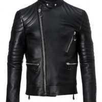 Men Handmade Black Leather Fashion Formal Wear Jacket - Thumbnail 4