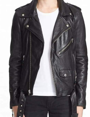 Men Handmade Black Belt Leather Fashion Formal Wear Jacket