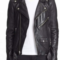 Men Handmade Black Belt Leather Fashion Formal Wear Jacket - Thumbnail 1