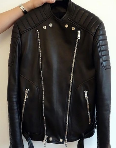 Men Handmade Black Belt Leather Fashion Formal Wear Jacket