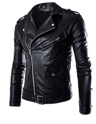 Men Handmade Black Belt Leather Fashion Formal Wear Jacket