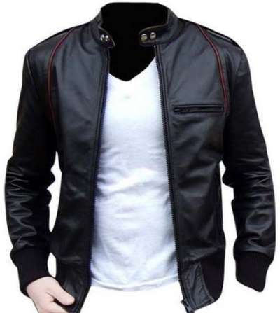 Handmade Men Black Faux Leather Fashion Formal Wear Jacket