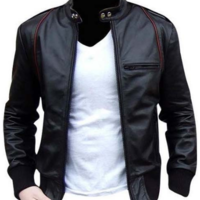 Handmade Men Black Faux Leather Fashion Formal Wear Jacket - Thumbnail 4