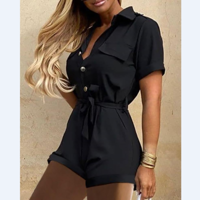 Fashion casual high waist jumpsuit - Thumbnail 2