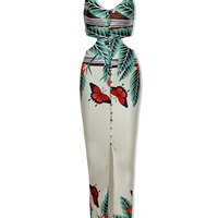 Women's Sexy Sleeveless Print Dress - Thumbnail 1