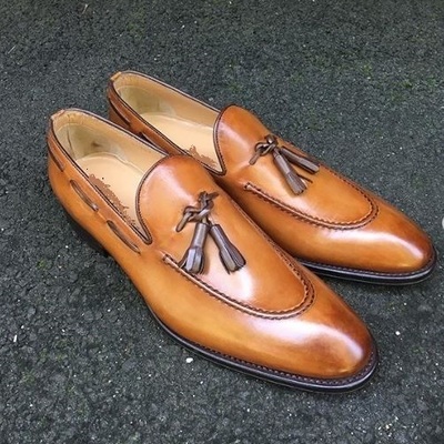 Men's latest design handmade leather tassel shoes, formal shoes,men dress shoes