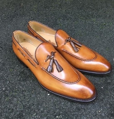 Men's latest design Handmade leather tassel shoes, formal shoes,men dress shoes