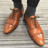 High quality Handmade cowhide leather men's oxford shoes, formal shoes,men shoes - Thumbnail 4