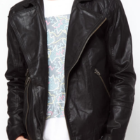 New Men Stylish Black Leather Formal Handmade Jacket - Thumbnail 1