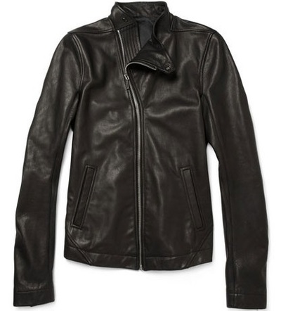 Handmade Leather Jacket Men's Chocolate Brown With Tab Collar Front Zip Closure