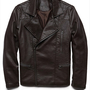 Chocolate Brown Leather Jacket Men Brando Quilted and Fastening Zipper Handmade-1
