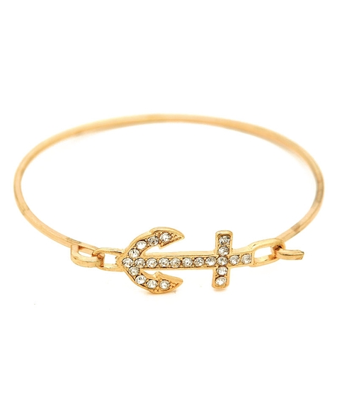 Crystal Anchor Bangle