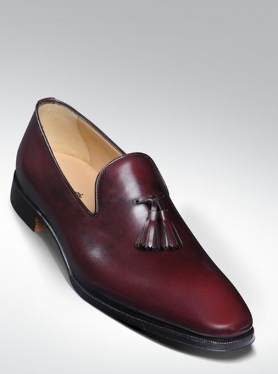 Decent Stylish Handmade Burgundy Tassels Loafer Gorgeous Looking Formal Shoes In Genuine Leather
