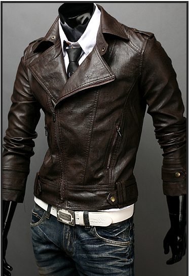 Brown Men Motorbike Leather Jacket Brando Shoulder Epaulets Tab Collar Handmade