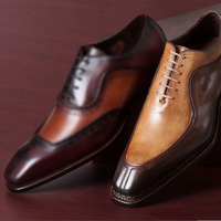 Awesome Handmade Dark Brown Beautiful Split Toe Lace Up Formal Leather Shoes For Men - Thumbnail 1