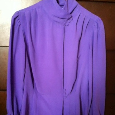 Purple silk blouse