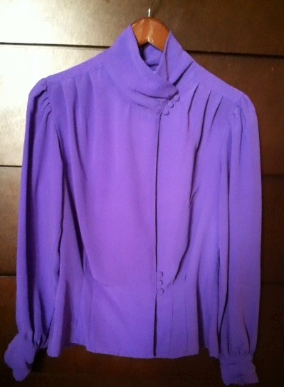 Purple Silk Blouse