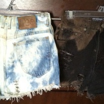 Frayed/Distressed/Acid Wash/Studded Denim Shorts