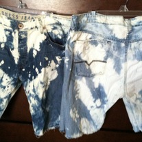 Men's Frayed/Distressed/Acid Wash Denim Shorts