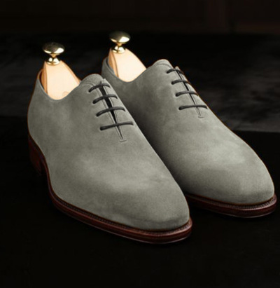 New Men Gray Suede Derby Formal Office Wear Shoes