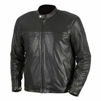 Men Black Color Motorbike Front Zipper Genuine Real Leather Safety Pads jacket - Thumbnail 4