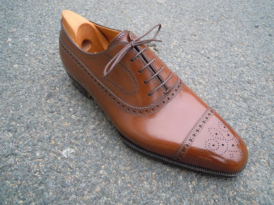 Decent Elegant Brown Brough Oxford Handmade Party Wear Leather Shoes For Men