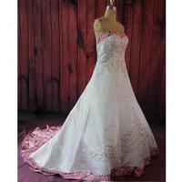 Designer Pink Camo Wedding Dresses 2018 Real Images Custom Made New Bridal Gowns Sweetheart Court Train Corset Satin A-line Wedding Gowns,494 - Thumbnail 1