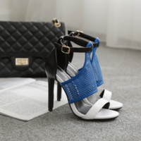 Chic Mesh peep Toe Fashion Sandals F8762 - Thumbnail 3