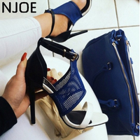 Chic Mesh peep Toe Fashion Sandals F8762 - Thumbnail 2