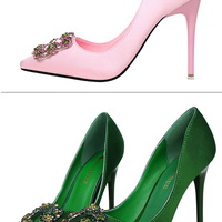 Sexy Rhinestone High Heels Shoes F8772 - Thumbnail 1