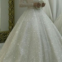 Sparkly White Wedding Dresses Bridal gown Prom Dresses - Thumbnail 1