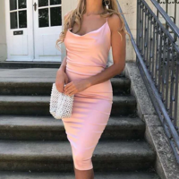 Women Fashion High Waist Sexy Halter Dress - Thumbnail 2