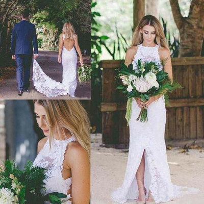 Charming Garden Lace Wedding Dresses Bridal Gown