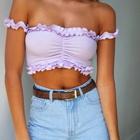 Sexy Word Shoulder Open Back Vest Tops - Thumbnail 1