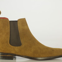 Men Tan Chelsea Boots, Men Ankle Boot, Men Dress Boots - Thumbnail 3