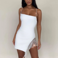 Irregular Fashion Diamond Sling Dress - Thumbnail 1