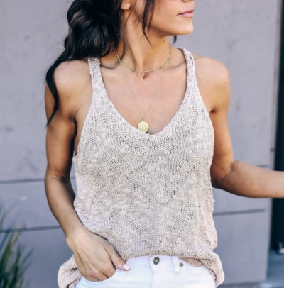 Fashion Women Knitted Vest Shirt Tops