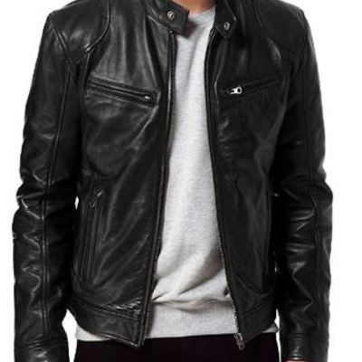 Handmade men's black western leather men's leather jacket - Thumbnail 3