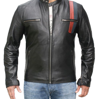 Men's bespoke speed fashion leather jacket real cowhide men leather jacket - Thumbnail 3