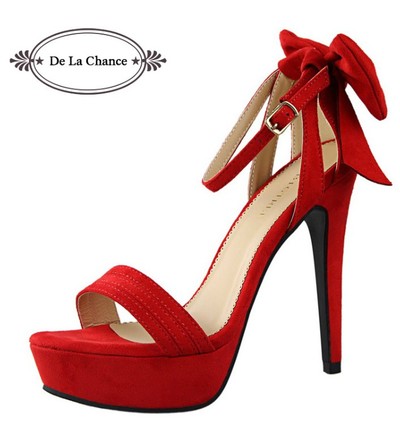 Sexy Peep Toe Bow Knot Design High Heels Sandals F8784