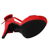 Sexy Peep Toe Bow Knot Design High Heels Sandals F8784 - Thumbnail 3