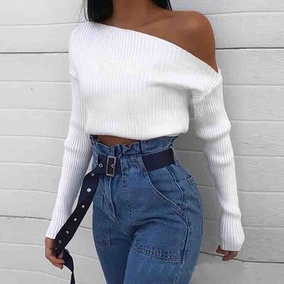 Women's sexy white long sleeve top - Thumbnail 5